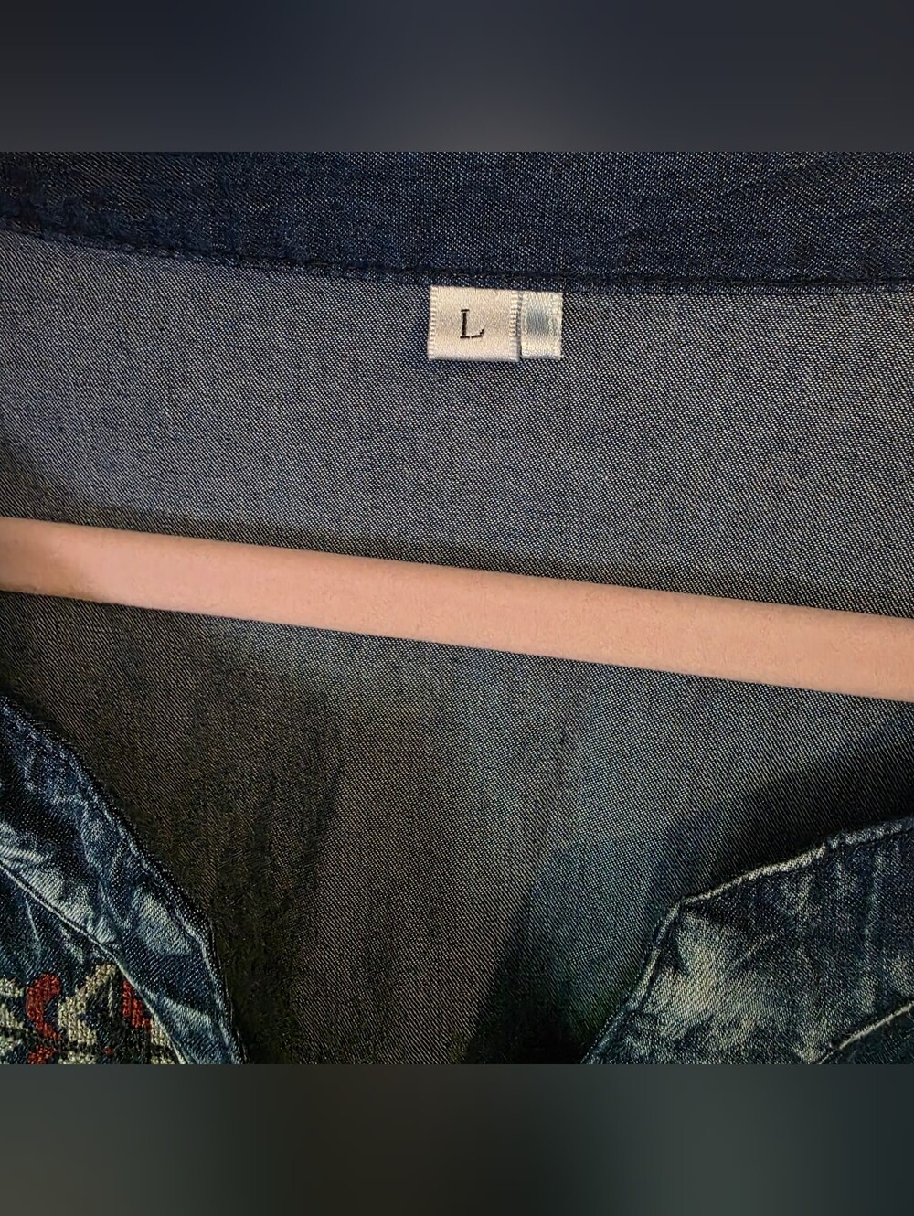 Embroidered Chambray Dress - Picture 4 of 4